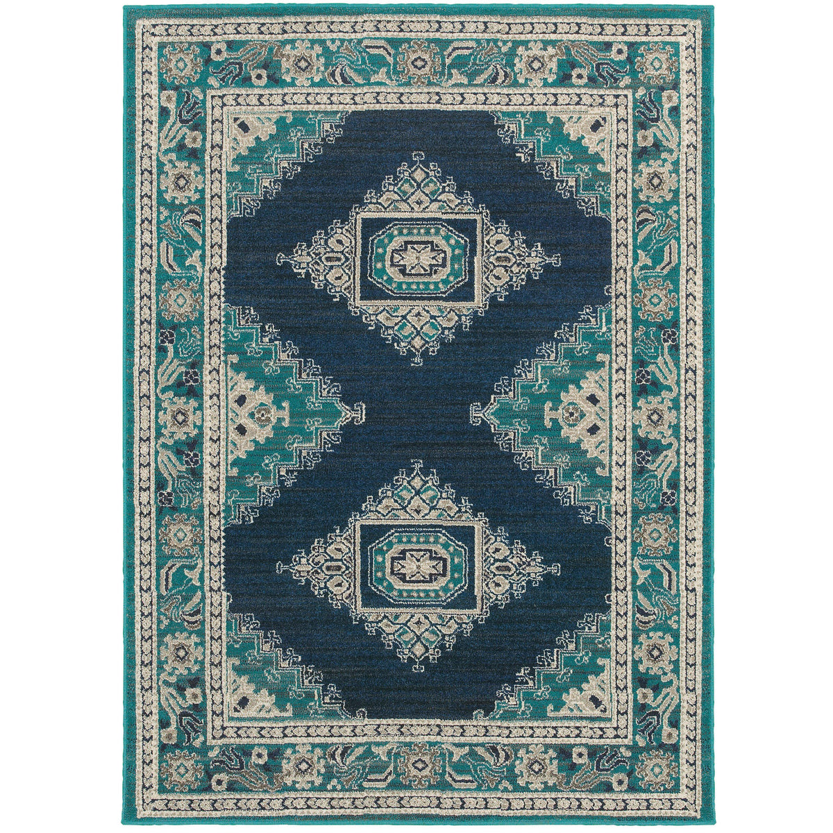 The Rug Truck Shetland 6658a Blue Area Rug (7&#39;10&quot; X 10&#39;10&quot;)