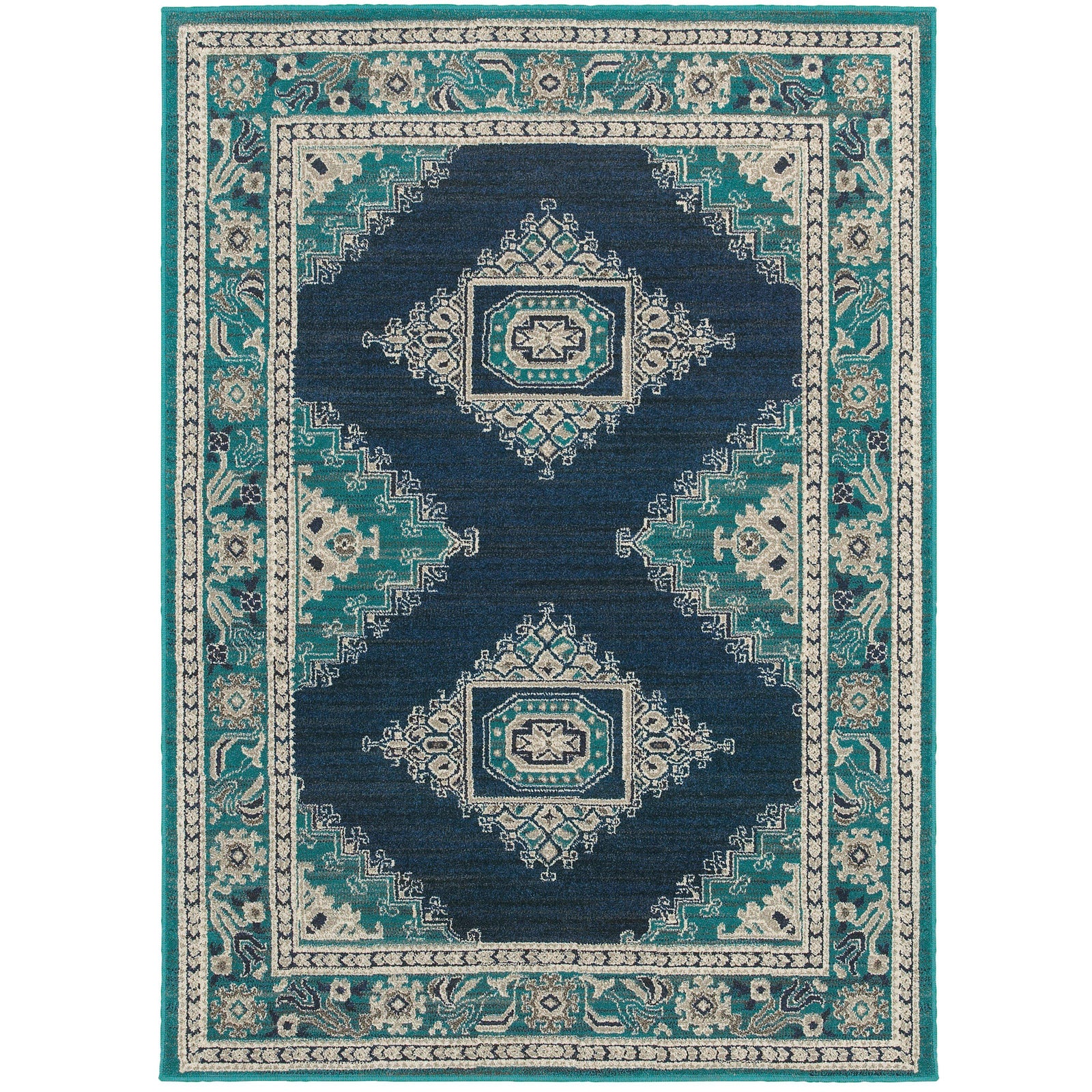 The Rug Truck Shetland 6658a Blue Area Rug (7'10" X 10'10")