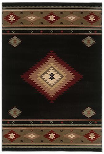 The Rug Truck Bridger 87g Black Area Rug (10' X 13')