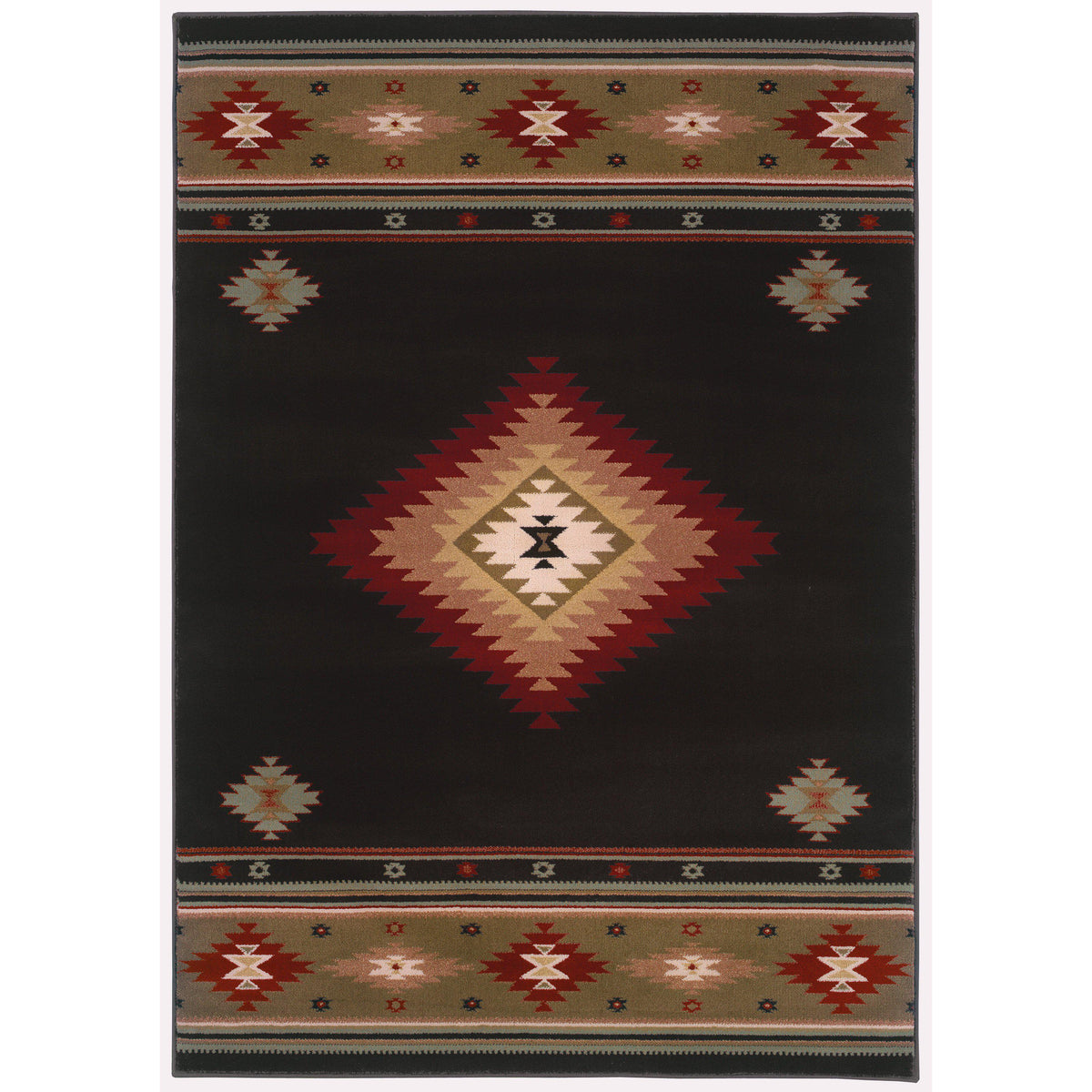 The Rug Truck Bridger 87g Black Area Rug (10&#39; X 13&#39;)