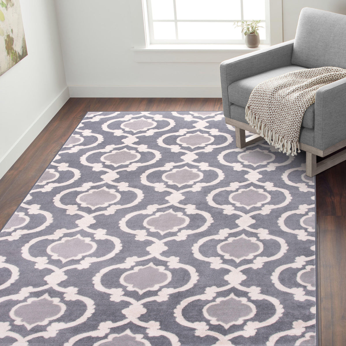 Toscana 310 Dark Gray Area Rug-Area Rug-World Rug Gallery-The Rug Truck