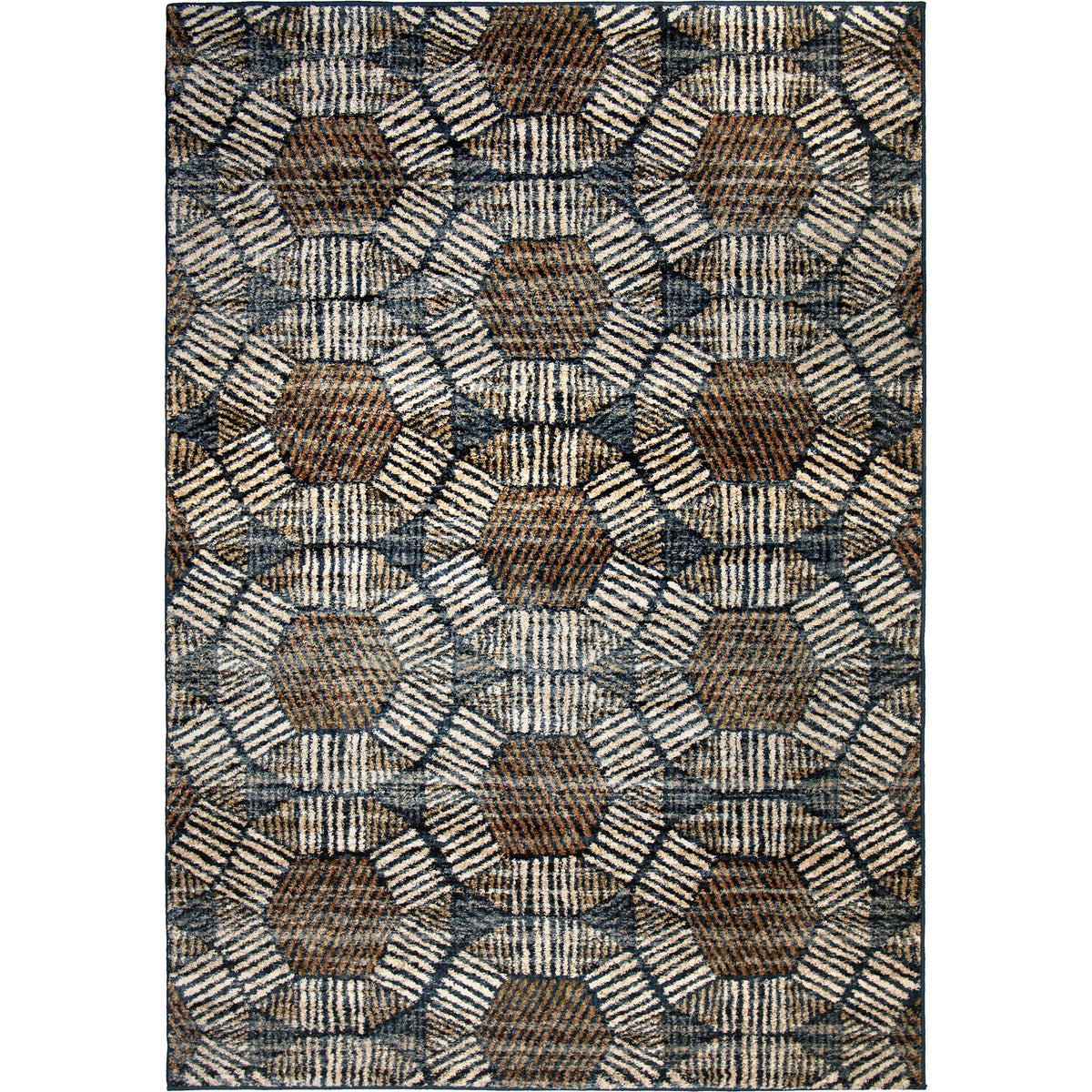 Palmetto Living Adagio Textured Penny Blue Area Rug - 2&#39;2&quot; x 8&#39;