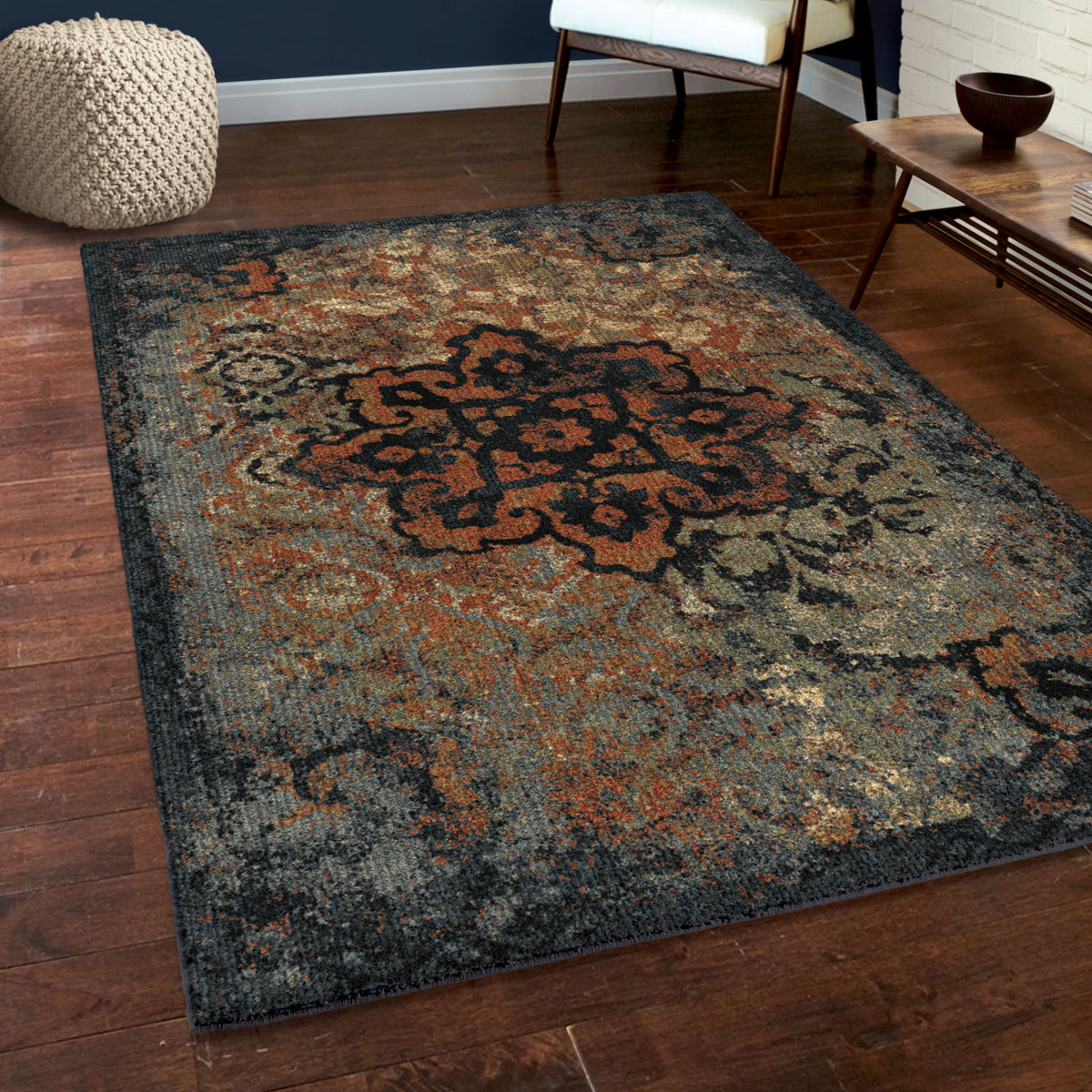 Palmetto Living Next Generation Distressed Kirman Sunshine Area Rug - 7.1&quot; x 10.10&quot;