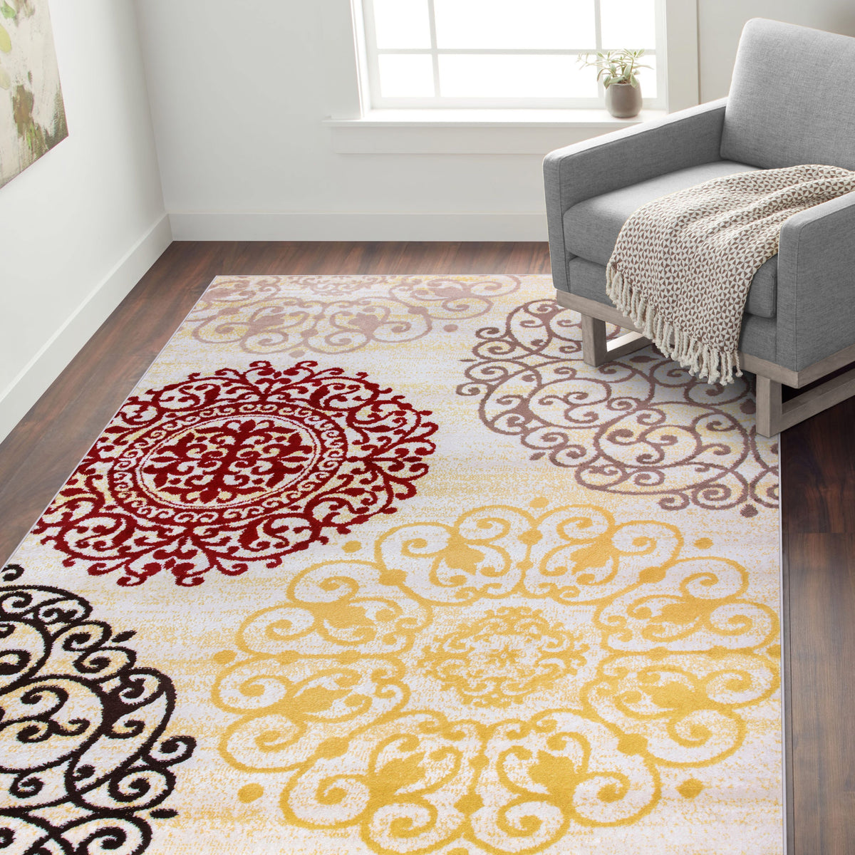 Toscana 303 Cream Area Rug-Area Rug-World Rug Gallery-The Rug Truck