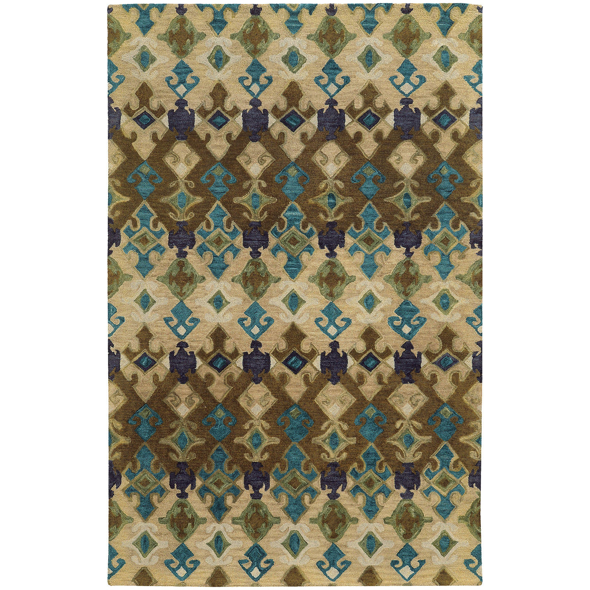 Tommy Bahama Home Jamison 53308 Beige/Blue-Area Rug-Tommy Bahama Home-3&#39; 6&quot; X 5&#39; 6&quot;-The Rug Truck