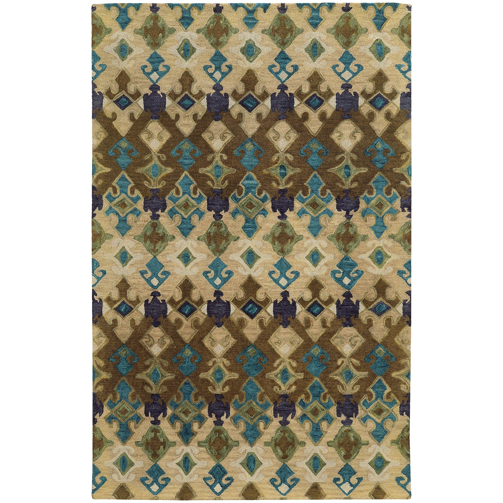 Tommy Bahama Home Jamison 53308 Beige/Blue-Area Rug-Tommy Bahama Home-3' 6" X 5' 6"-The Rug Truck