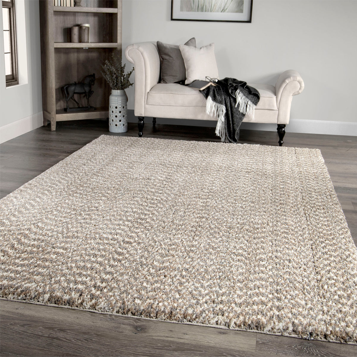 Palmetto Living Cotton Tail Solid Beige  Area Rug - 2&#39;3&quot; x 8&#39;0&quot;