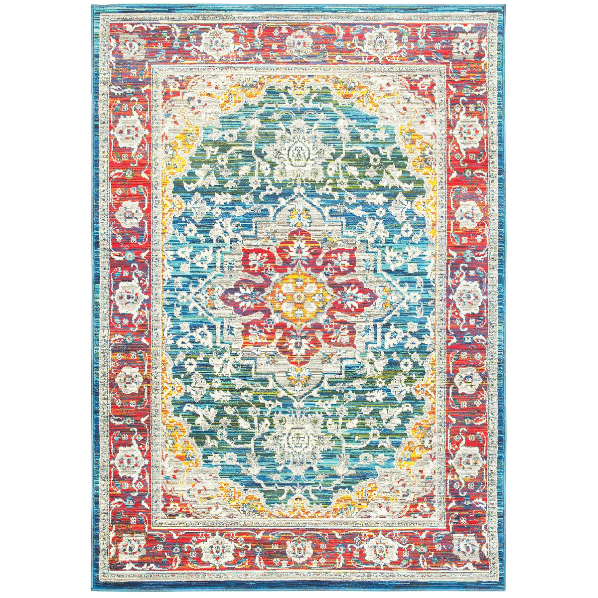 The Rug Truck Jaimini 502x Red Area Rug (7&#39;10&quot; X 10&#39;10&quot;)