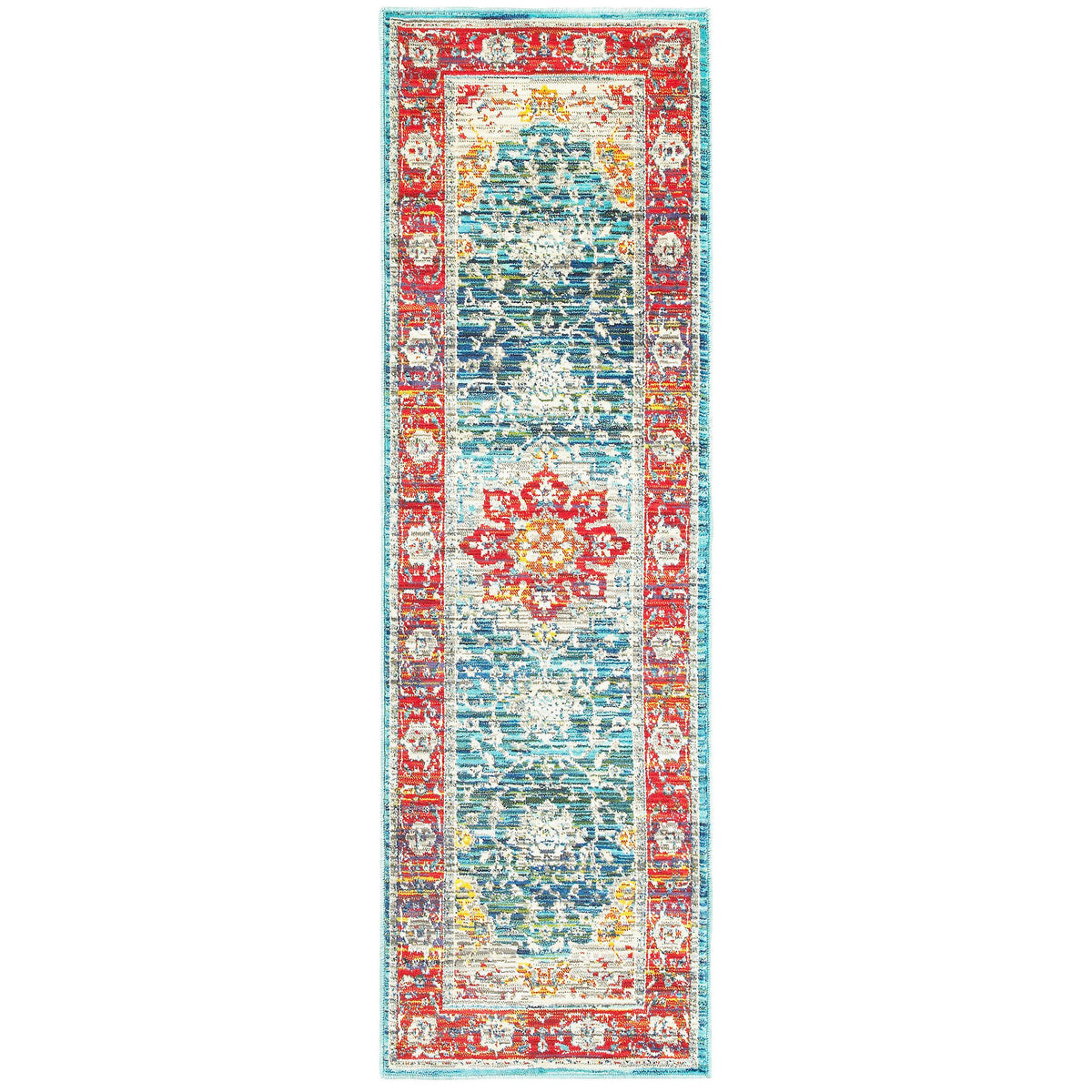 The Rug Truck Jaimini 502x Red Area Rug (2&#39; 3&quot; X  7&#39; 6&quot;)