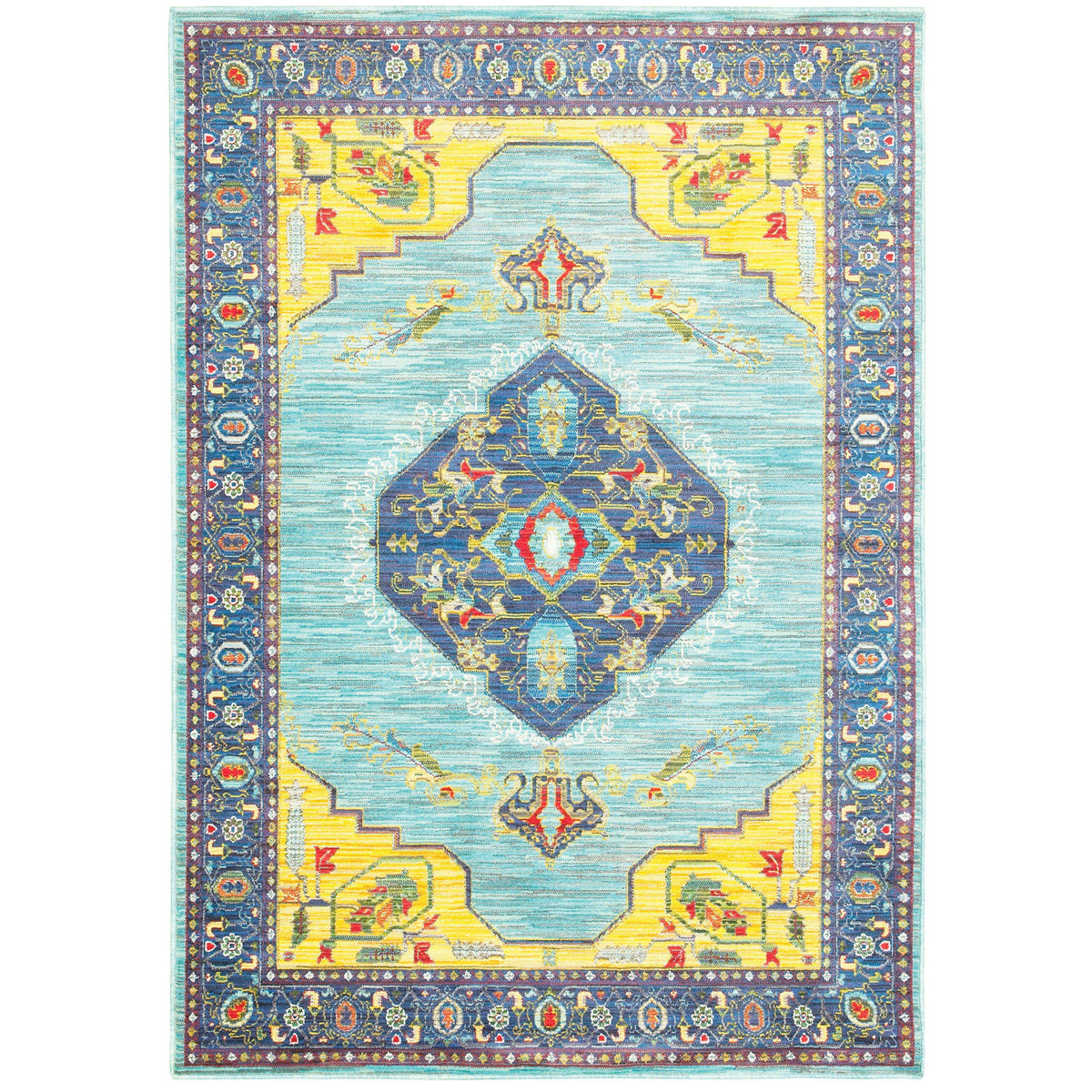 The Rug Truck Jaimini 564l Blue Area Rug (7&#39;10&quot; X 10&#39;10&quot;)