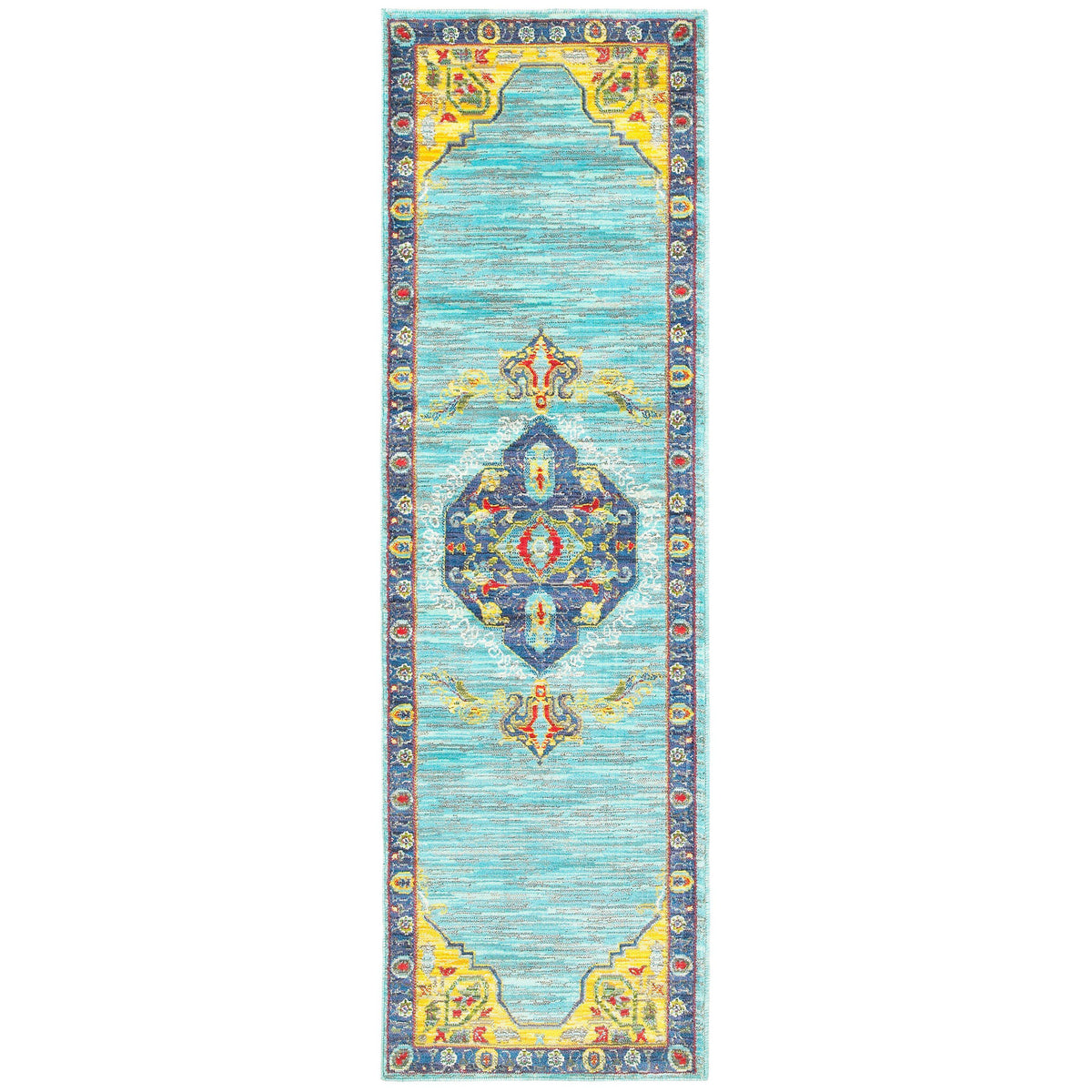 Jaimini 564l Blue Area Rug (2&#39; 3&quot; X  7&#39; 6&quot;)