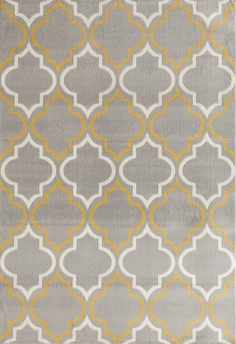 Newport 9101 Gray/Yellow Area Rug - The Rug Truck