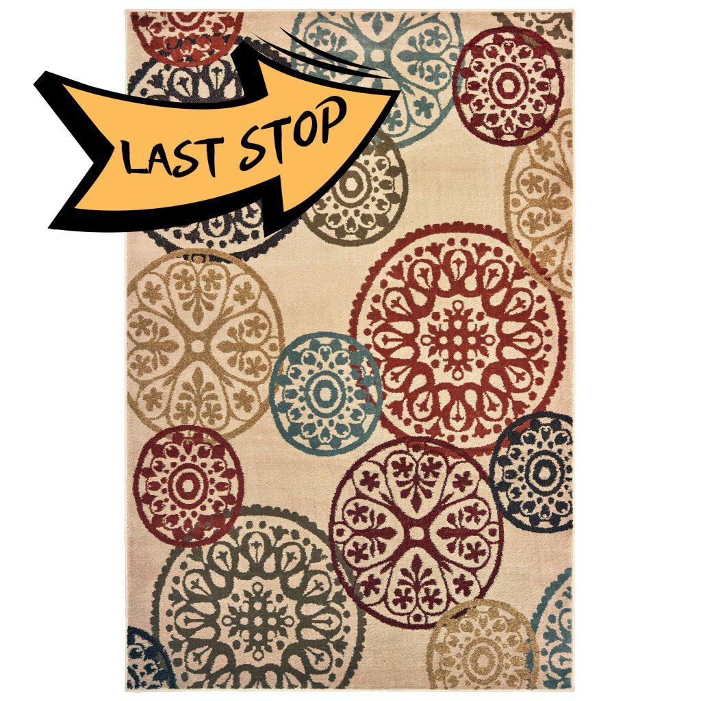 Laurel 2733H Beige/multi 3 X 5 Area Rug