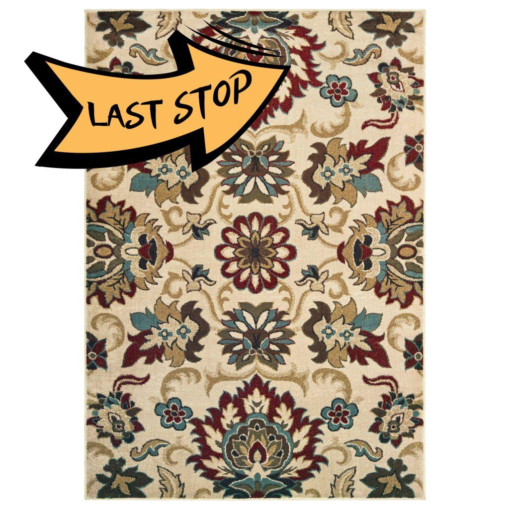 Laurel 3357M Ivory/multi 3 X 5 Area Rug