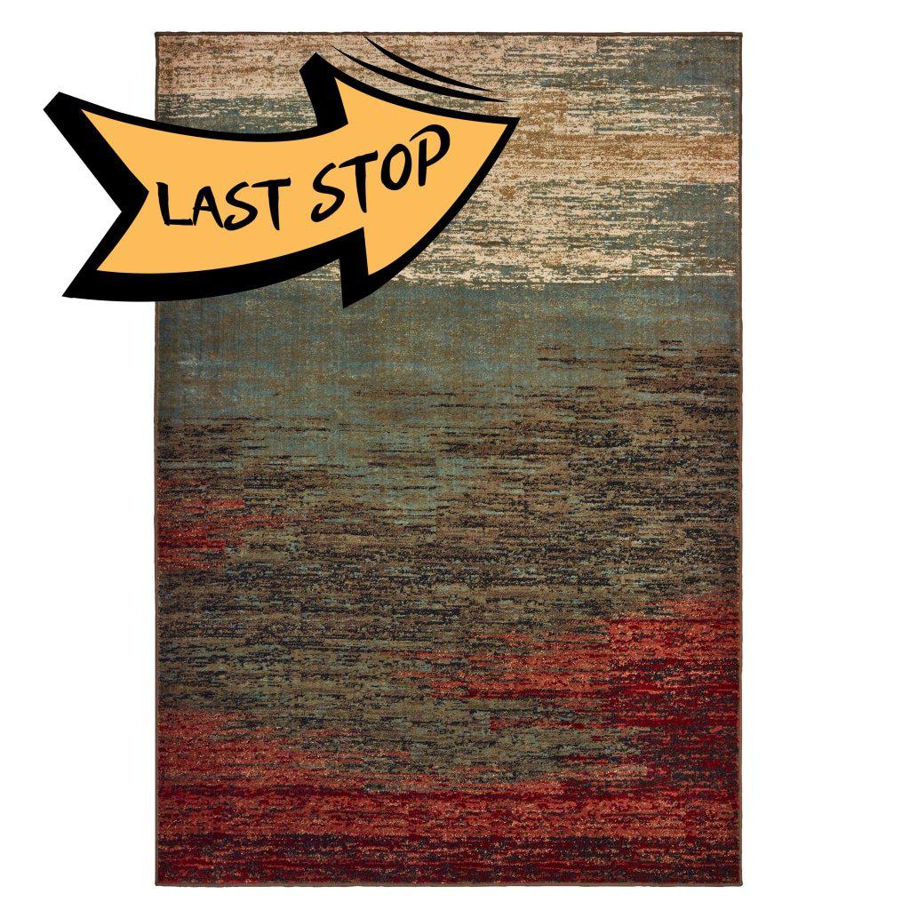 Laurel 3504H Brown/blue 3 X 5 Area Rug