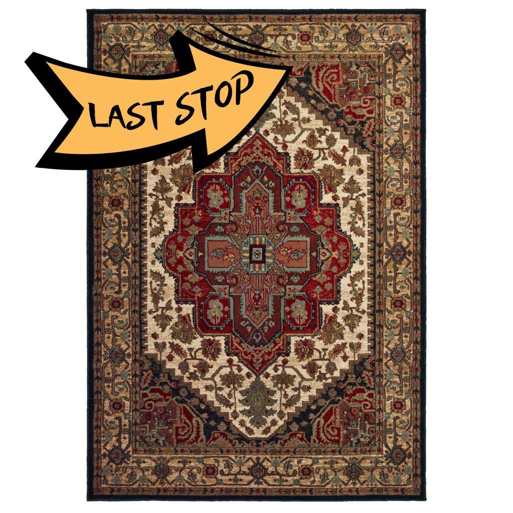 Laurel 5100C Black/multi 3 X 5 Area Rug