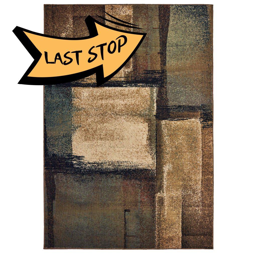 Laurel 6241A Brown/blue 3 X 5 Area Rug