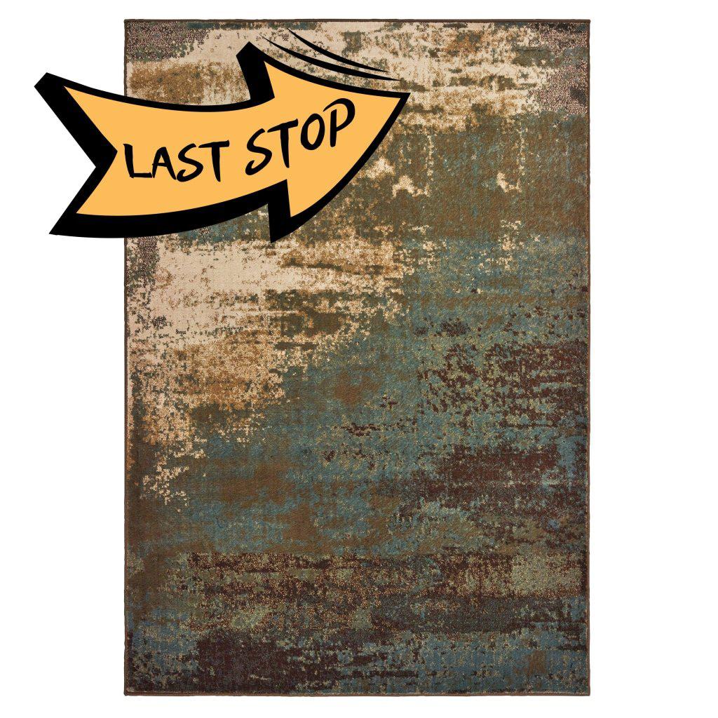 Laurel 6365G Brown/blue 3 X 5 Area Rug