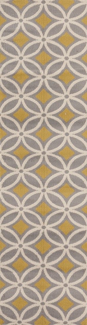 Newport 9104 Gray/yellow Area Rug 2 X 72