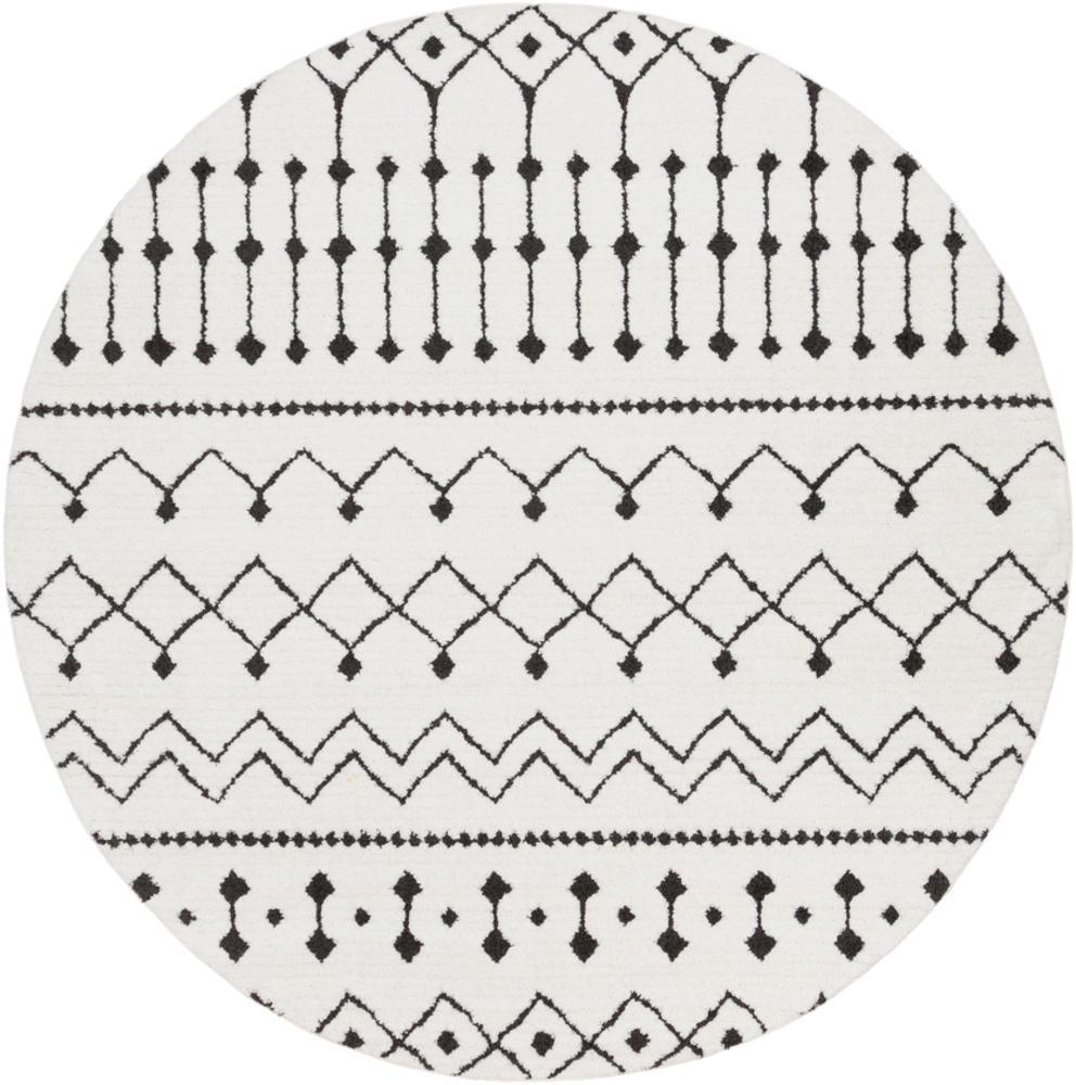 Maggie Black 7&#39;10&quot; Round Rug