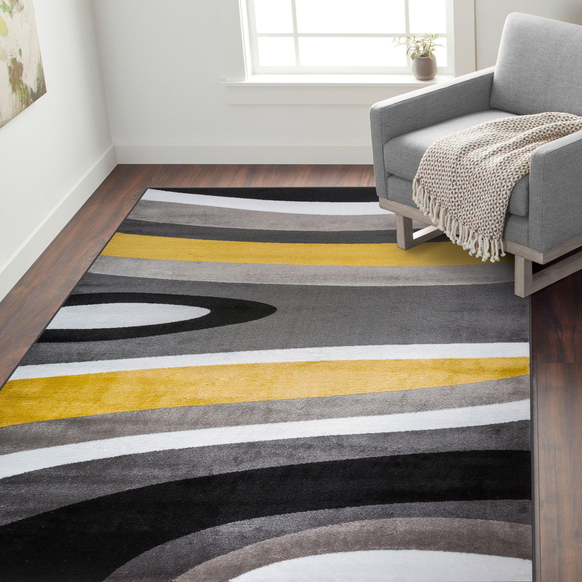 Alpine 110 Yellow Area Rug-Area Rug-World Rug Gallery-The Rug Truck