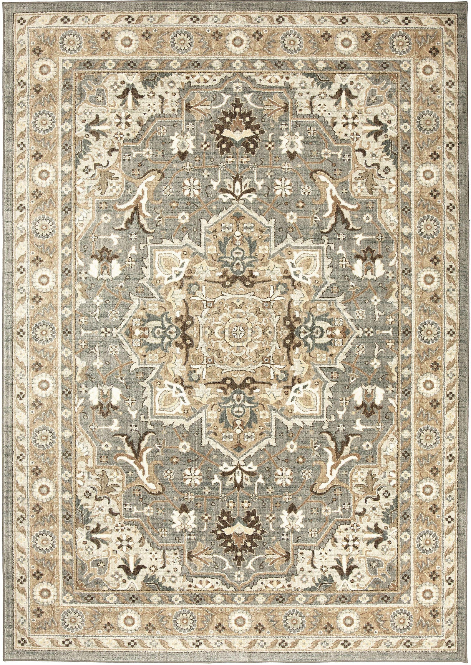 Karastan Euphoria Rhodes Ash Grey-Area Rug-Karastan-5' 3"x7' 10"-The Rug Truck