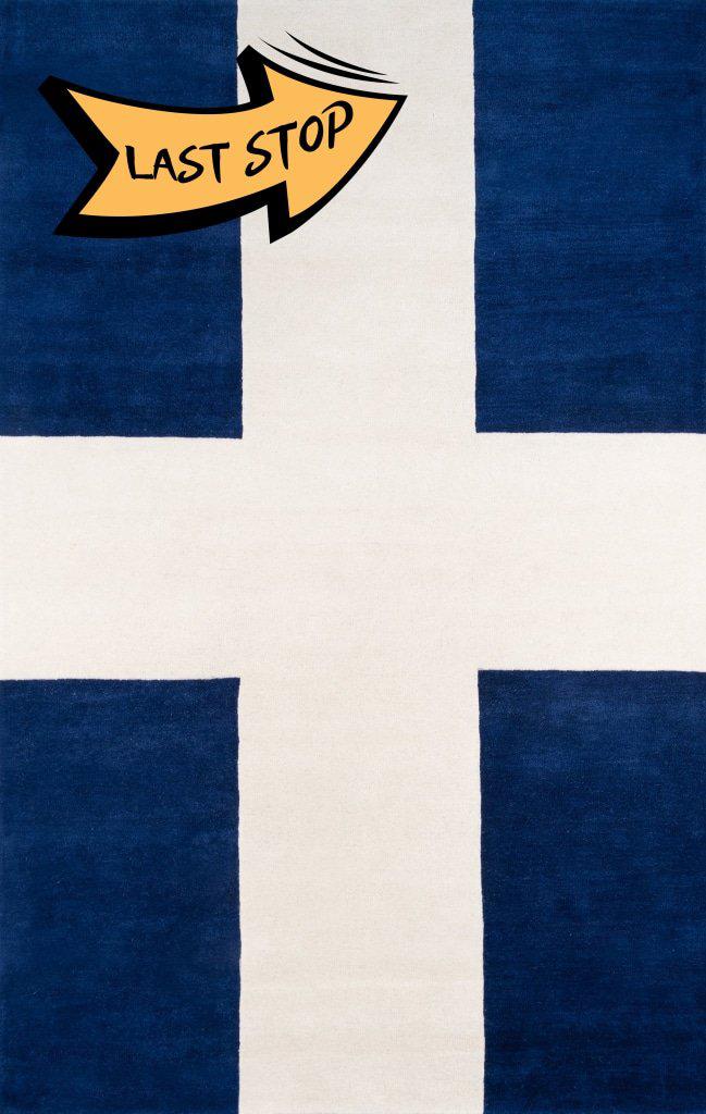 Novogratz By Momeni Delmar Del-7 Chevalier Navy Area Rug 23 X 8 Runner