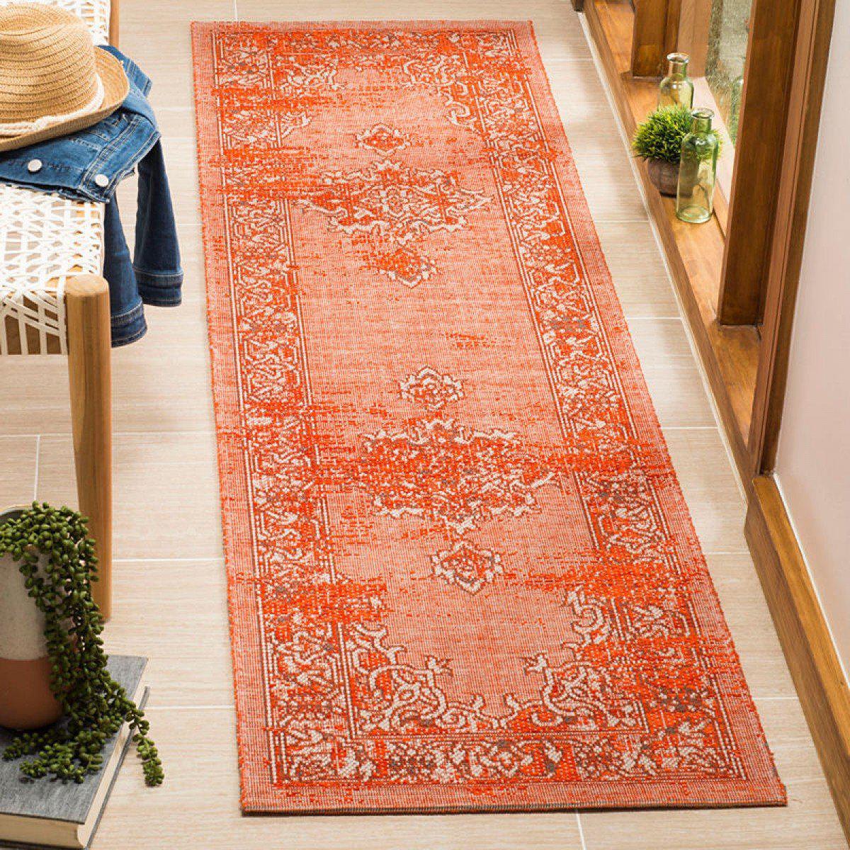 Safavieh Palazzo 124 Orange / Light Grey-Area Rug-Safavieh-The Rug Truck