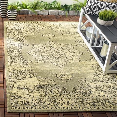 Safavieh Palazzo 124 Yellow / Black-Area Rug-Safavieh-The Rug Truck