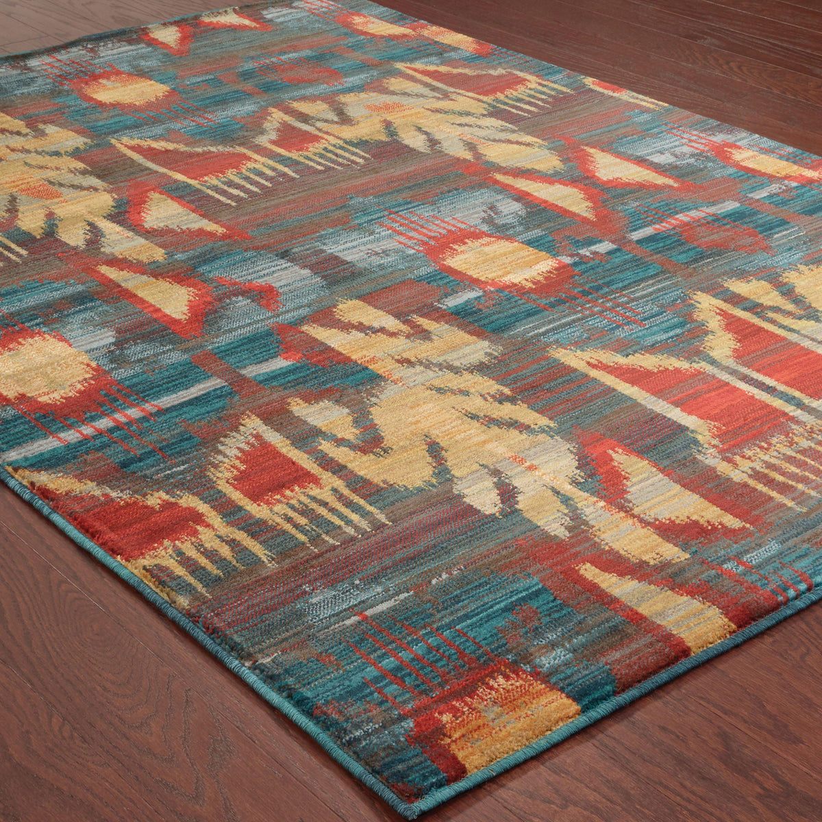Sedona - 4378H - Charcoal/Blue-Area Rug-Oriental Weavers-The Rug Truck