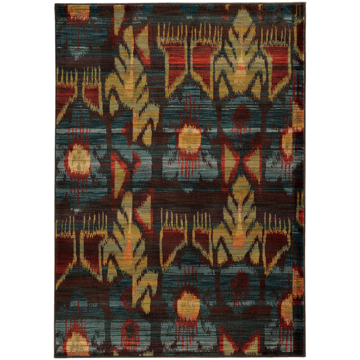 Sedona - 4378H - Charcoal/Blue-Area Rug-Oriental Weavers-1&#39;10&quot; X 3&#39; 0&quot;-The Rug Truck
