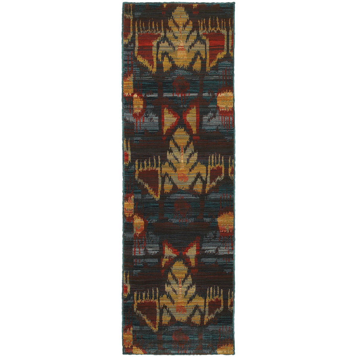 Sedona - 4378H - Charcoal/Blue-Area Rug-Oriental Weavers-The Rug Truck