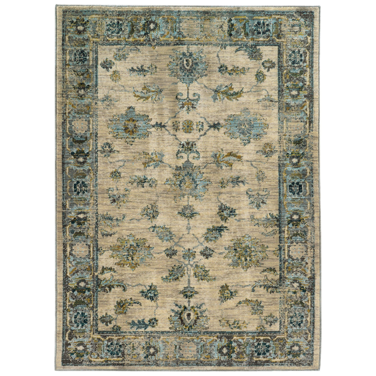 Sedona - 5171C - Ivory/Blue-Area Rug-Oriental Weavers-1&#39;10&quot; X 3&#39; 0&quot;-The Rug Truck