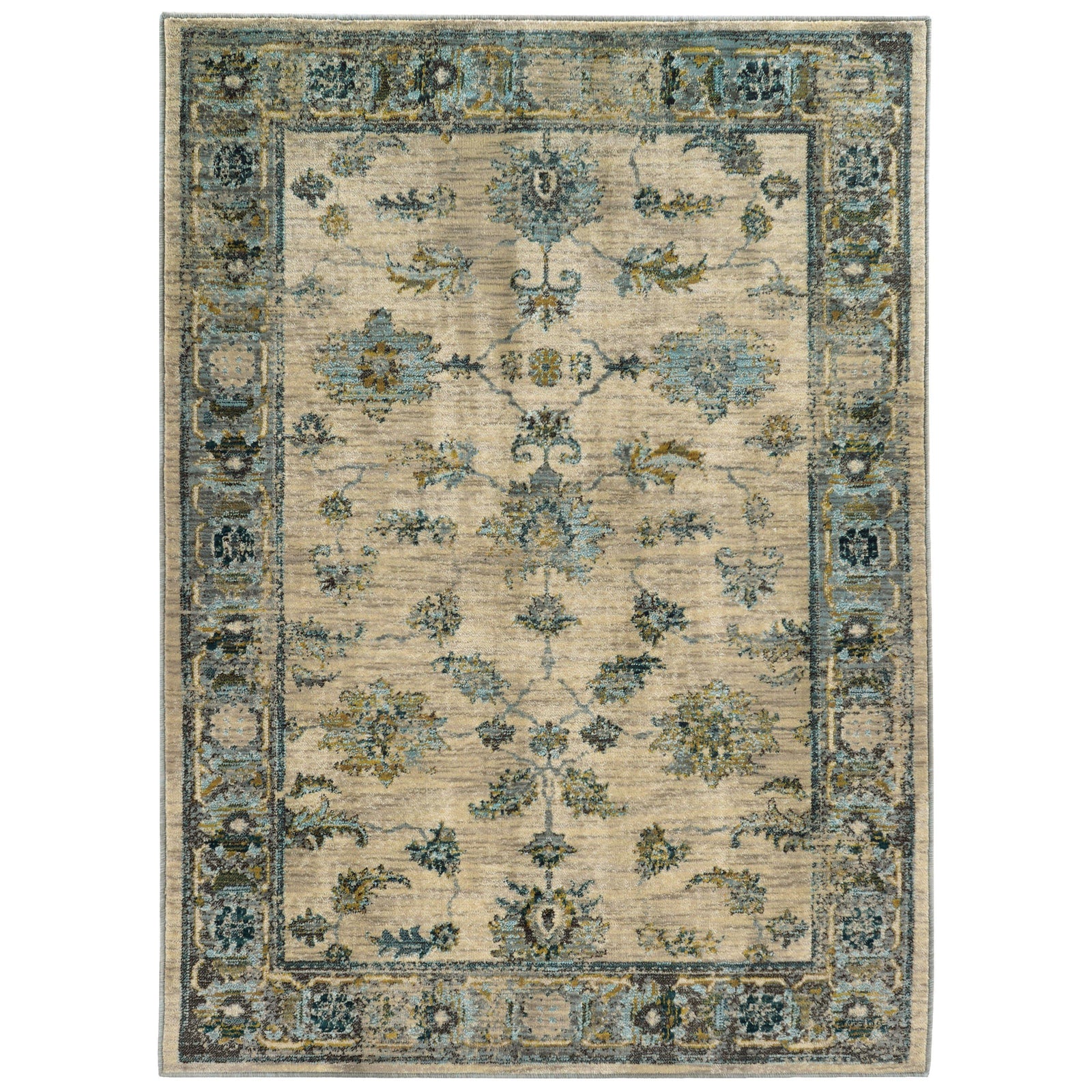 Sedona - 5171C - Ivory/Blue-Area Rug-Oriental Weavers-1'10" X 3' 0"-The Rug Truck
