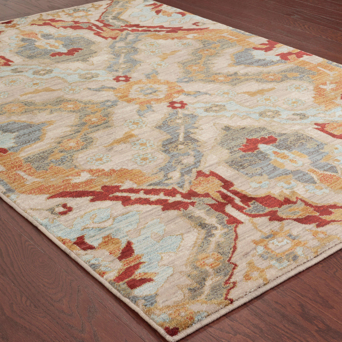 Sedona - 6357A - Beige/Orange-Area Rug-Oriental Weavers-The Rug Truck