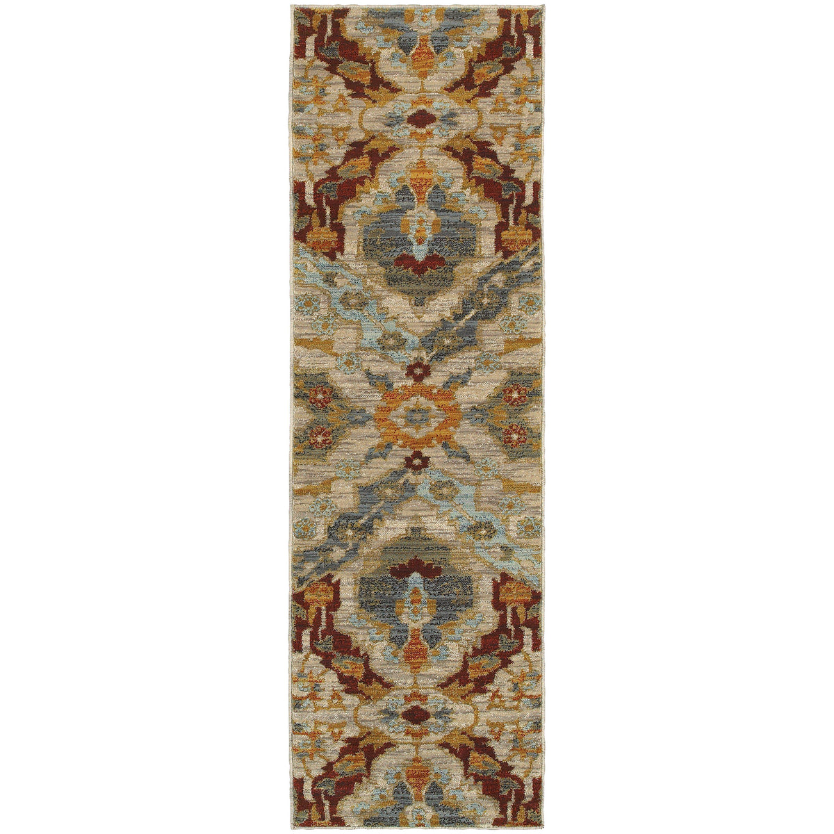 Sedona - 6357A - Beige/Orange-Area Rug-Oriental Weavers-The Rug Truck