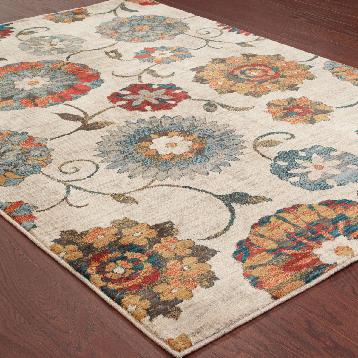 Sedona - 6361A - Ivory/Multi-Area Rug-Oriental Weavers-The Rug Truck