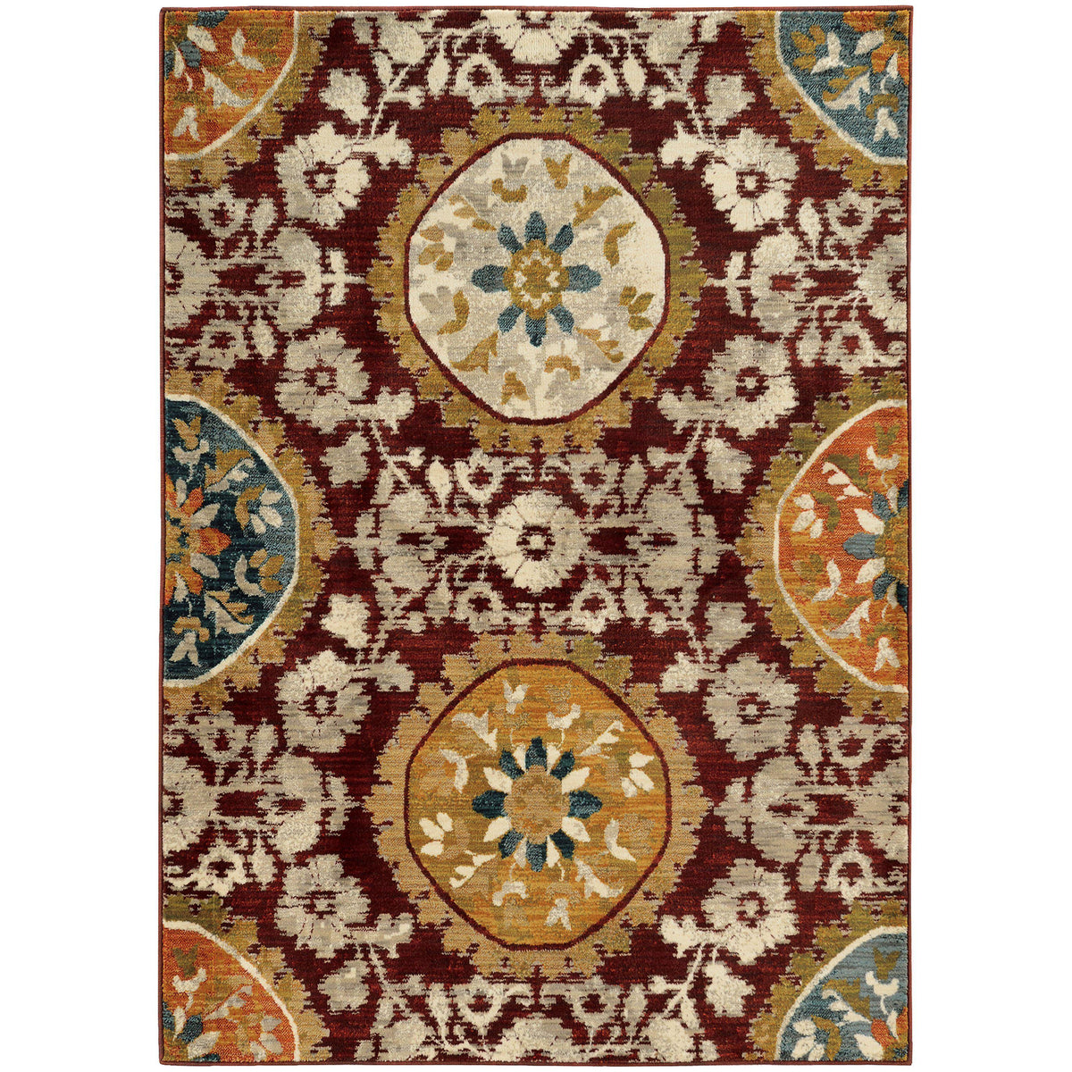 Sedona - 6366A - Red/Gold-Area Rug-Oriental Weavers-1&#39;10&quot; X 3&#39; 0&quot;-The Rug Truck