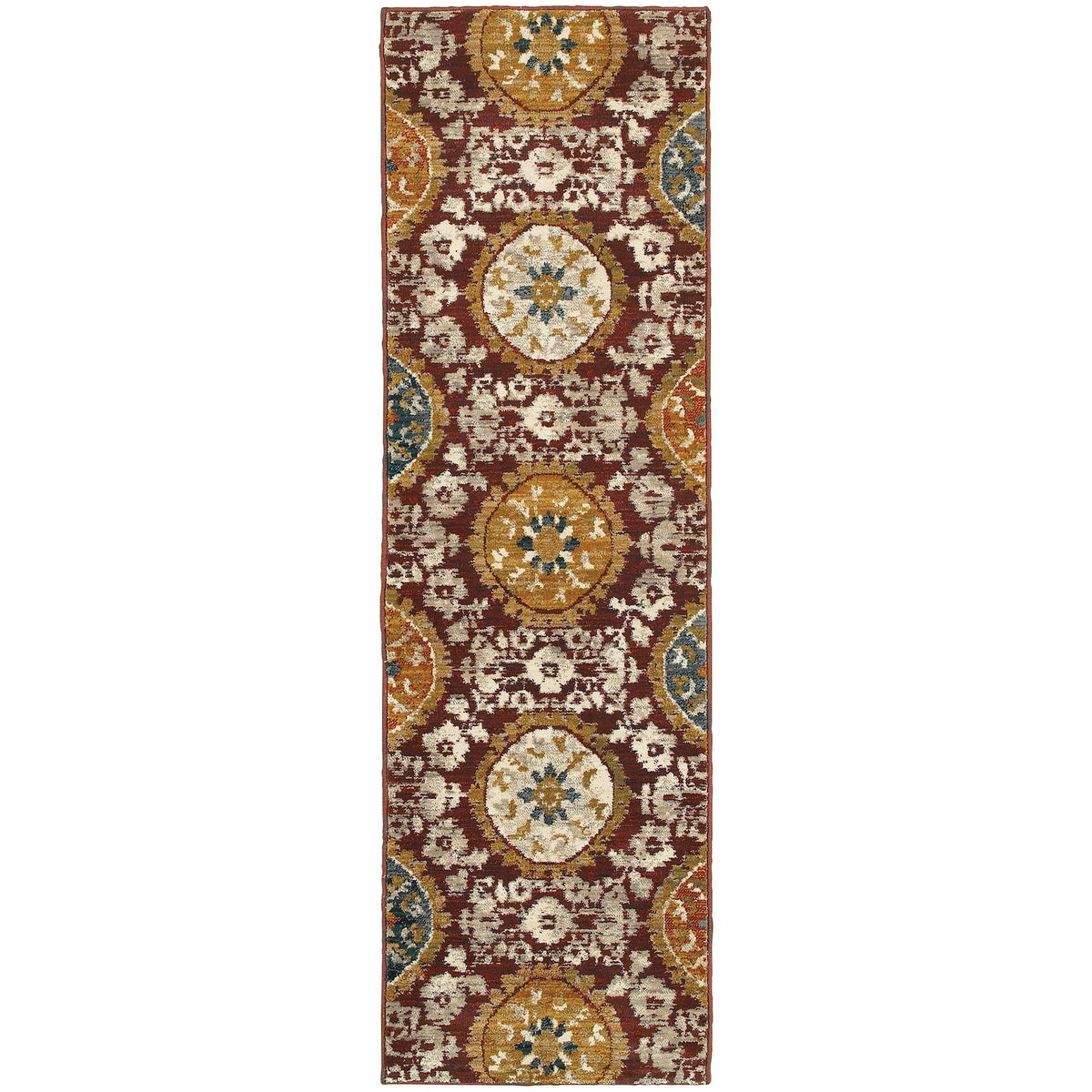 Sedona - 6366A - Red/Gold-Area Rug-Oriental Weavers-The Rug Truck