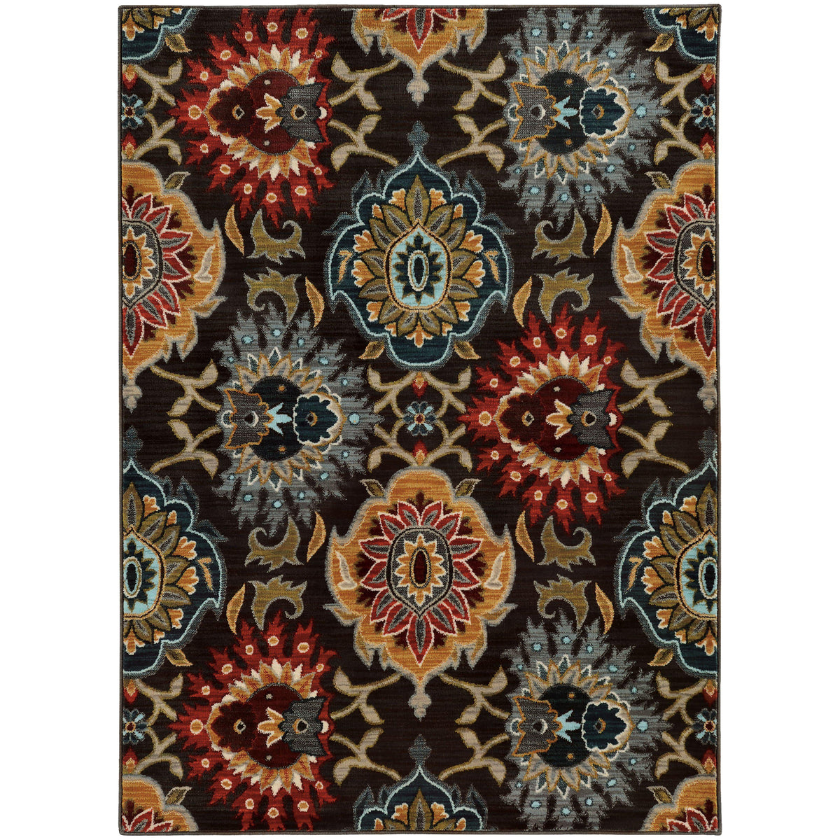 Sedona - 6369D - Charcoal/Multi-Area Rug-Oriental Weavers-1&#39;10&quot; X 3&#39; 0&quot;-The Rug Truck