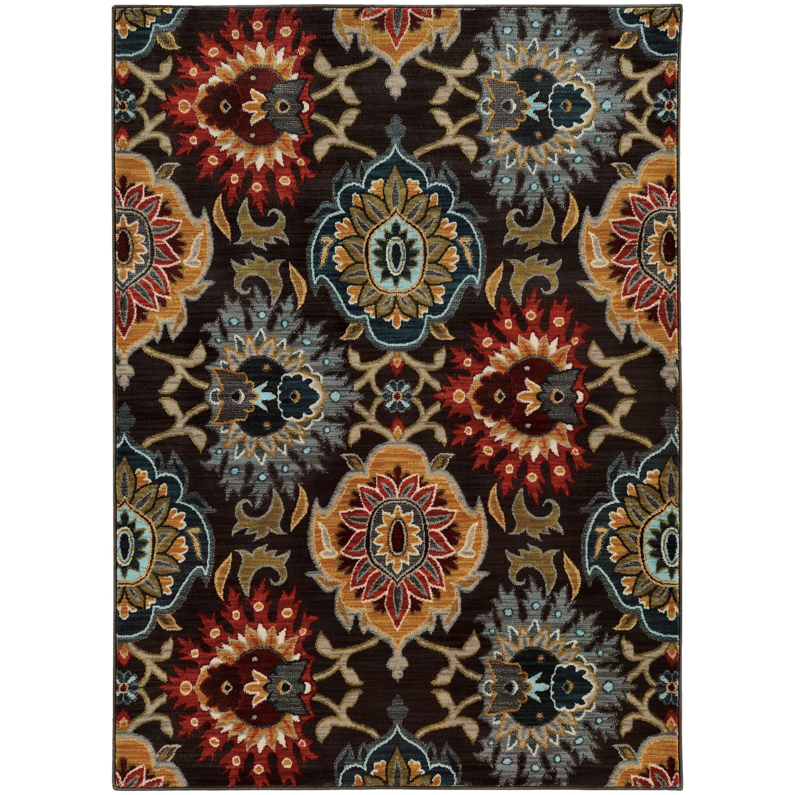 Sedona - 6369D - Charcoal/Multi-Area Rug-Oriental Weavers-1'10" X 3' 0"-The Rug Truck