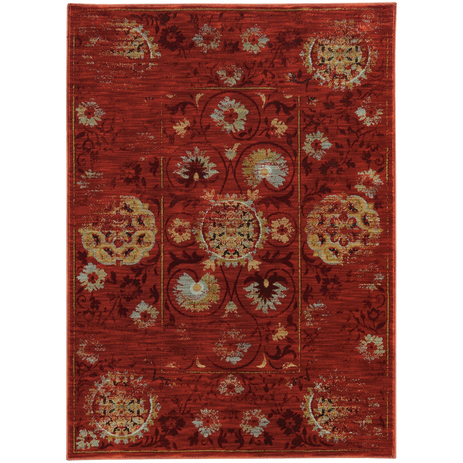 Sedona - 6386E - Red/Gold-Area Rug-Oriental Weavers-1'10" X 3' 0"-The Rug Truck