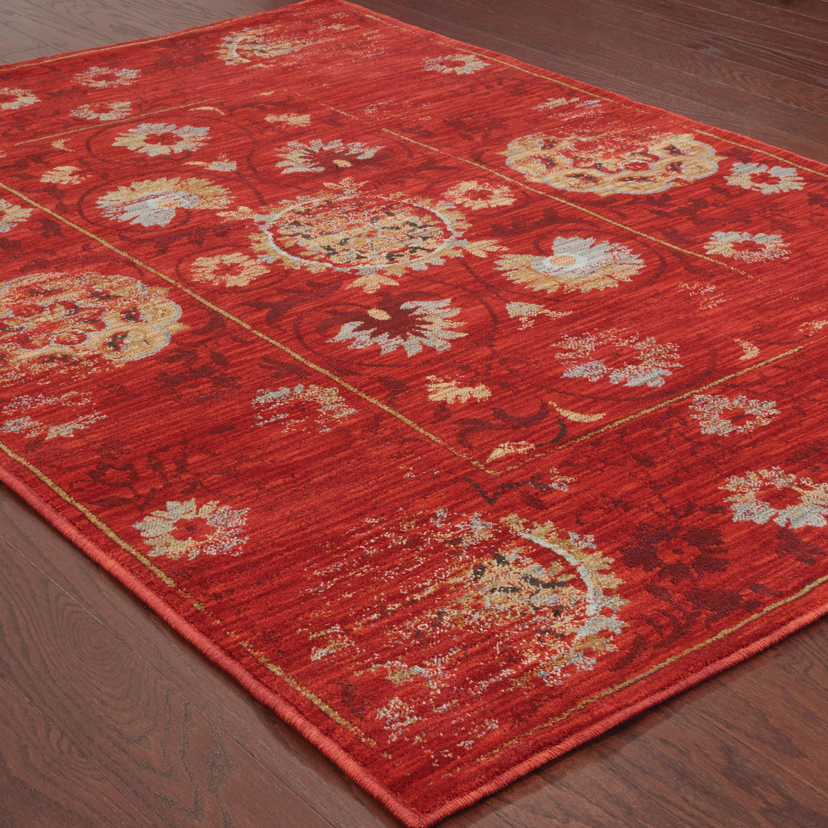 Sedona - 6386E - Red/Gold-Area Rug-Oriental Weavers-The Rug Truck