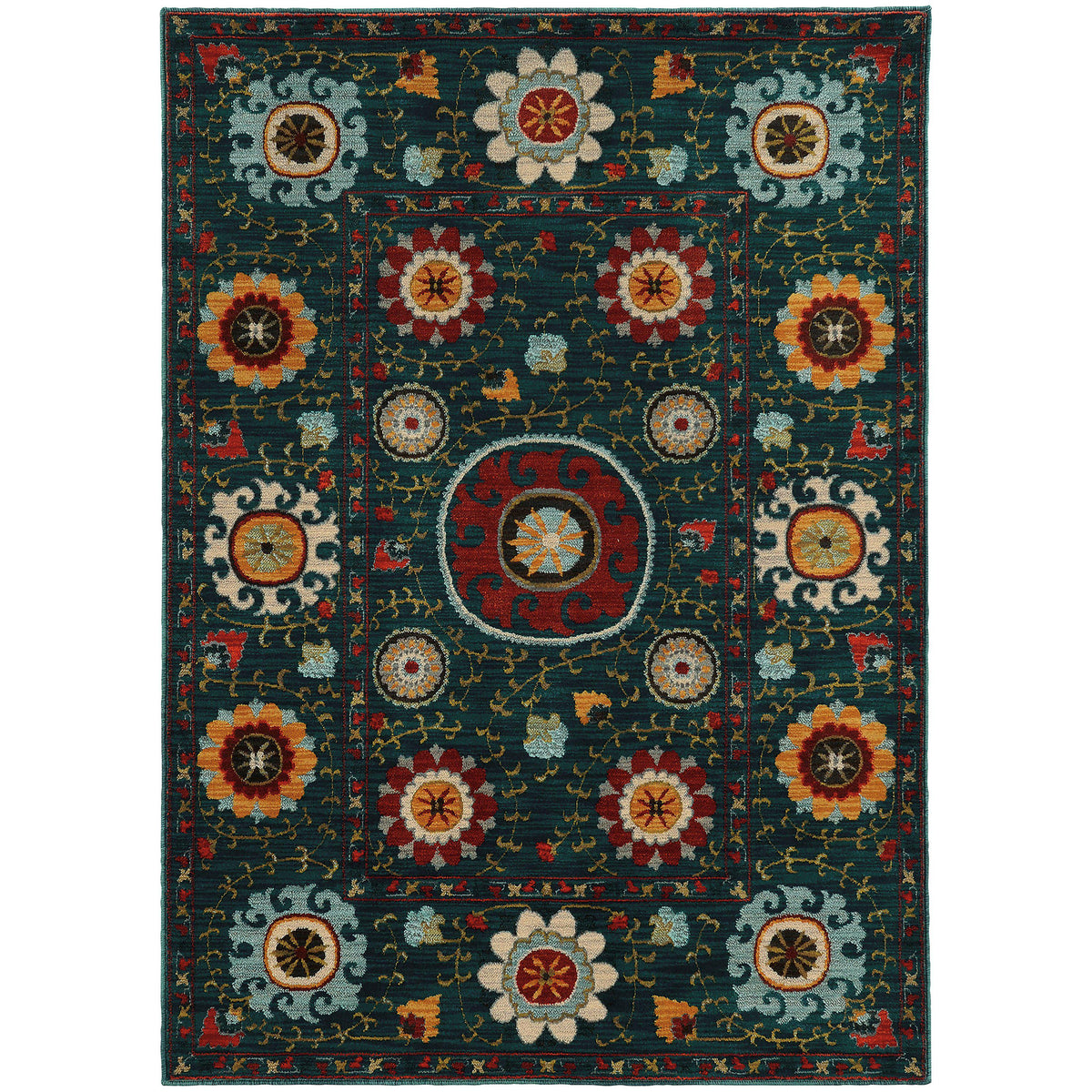 Sedona - 6408B - Blue/Multi-Area Rug-Oriental Weavers-6&#39; 7&quot; X 9&#39; 6&quot;-The Rug Truck