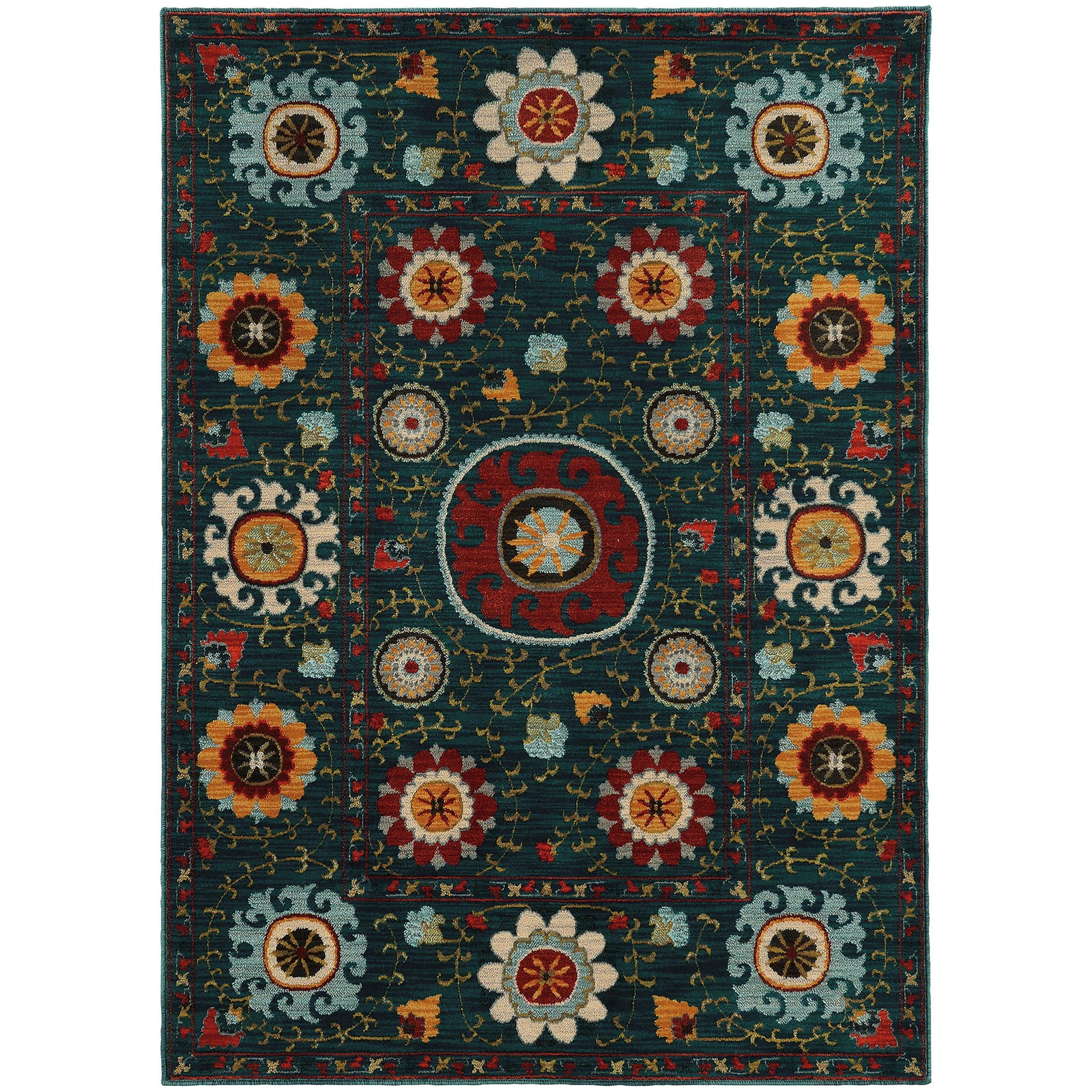 Sedona - 6408B - Blue/Multi-Area Rug-Oriental Weavers-6' 7" X 9' 6"-The Rug Truck