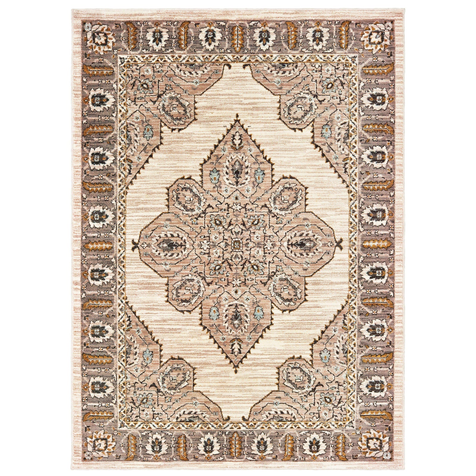 Sedona - 9588D - Ivory/Gold-Area Rug-Oriental Weavers-1'10" X 3' 0"-The Rug Truck