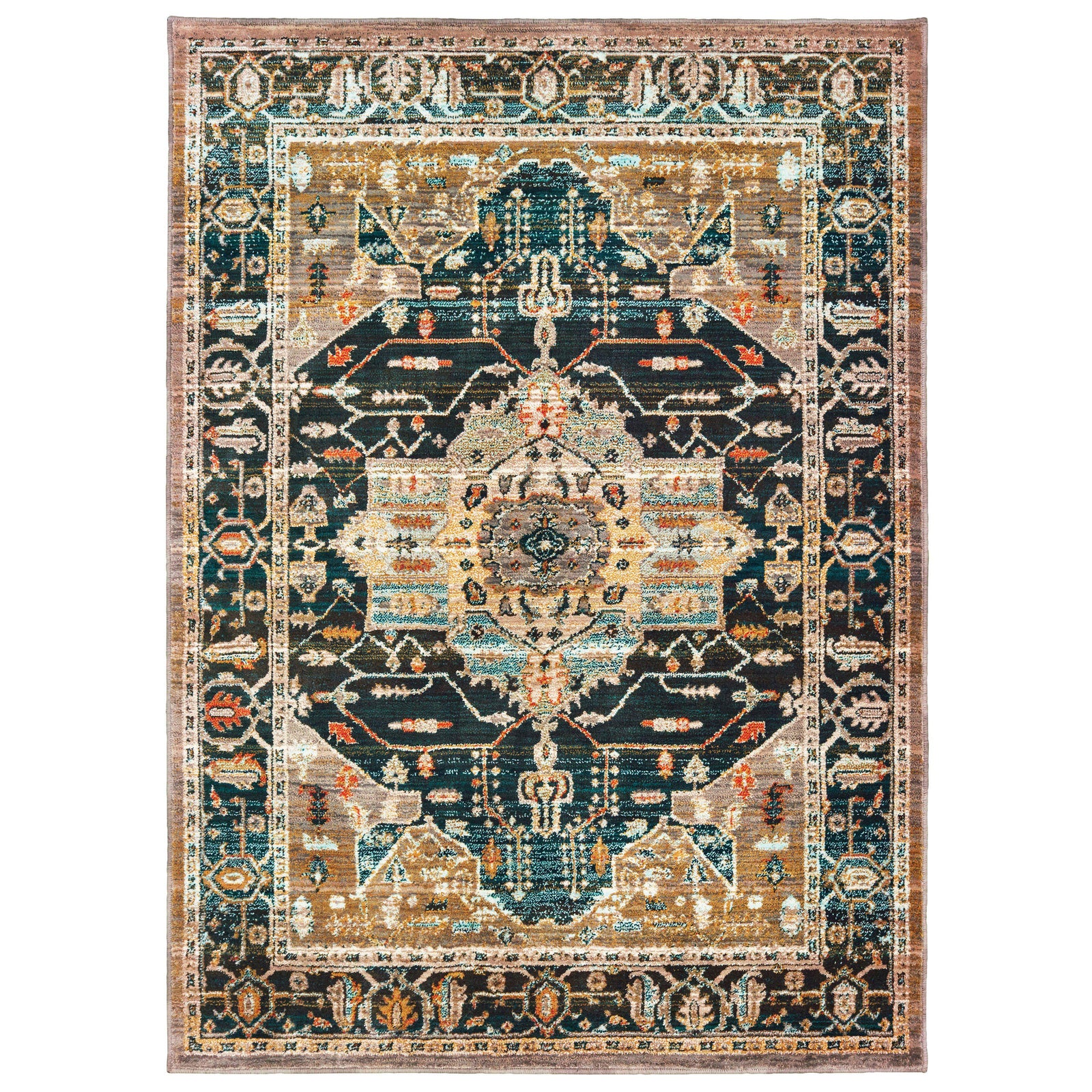 Sedona - 9592B - Blue/Gold-Area Rug-Oriental Weavers-1'10" X 3' 0"-The Rug Truck