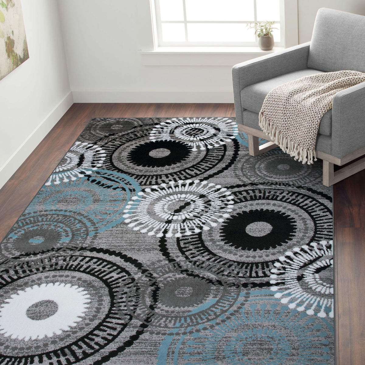 Alpine 119 Blue/Grey Area Rug-Area Rug-World Rug Gallery-The Rug Truck