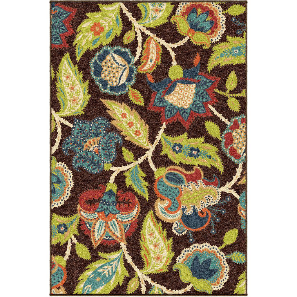 Alfresco Ethridge Brown-Area Rug-The Rug Truck-3&#39;10&quot; x 5&#39;5&quot;-The Rug Truck