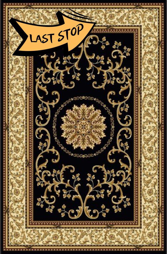 Tesoro 1419 Black Area Rug 33 X 54